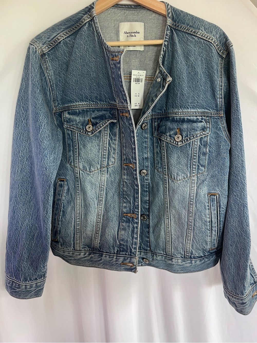 Abercrombie & Fitch Light Blue Vintage-Wash Denim Jacket - NWT